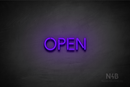 "OPEN" (Monty font) - LED neon sign