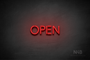 "OPEN" (Monty font) - LED neon sign