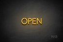 "OPEN" (Monty font) - LED neon sign