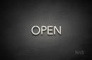 "OPEN" (Monty font) - LED neon sign