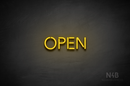 "OPEN" (Monty font) - LED neon sign