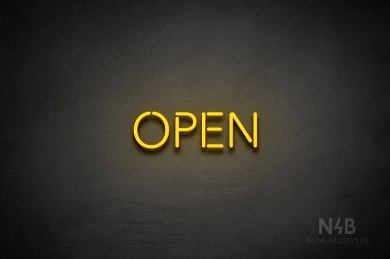 "OPEN" (Monty font) - LED neon sign