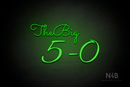 "The Big 5-0" (Monty - Golden font) - LED neon sign