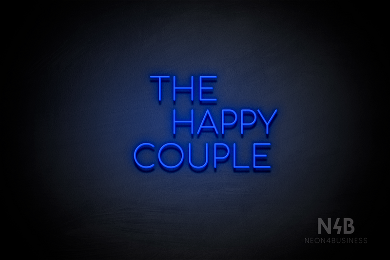 "THE HAPPY COUPLE" (Cooper font) - LED neon sign