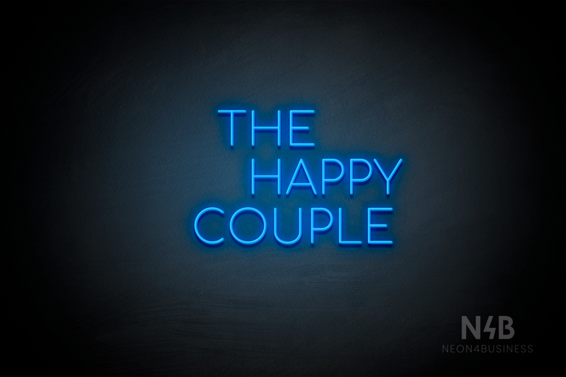 "THE HAPPY COUPLE" (Cooper font) - LED neon sign