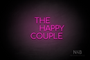 "THE HAPPY COUPLE" (Cooper font) - LED neon sign
