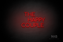 "THE HAPPY COUPLE" (Cooper font) - LED neon sign