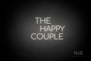 "THE HAPPY COUPLE" (Cooper font) - LED neon sign