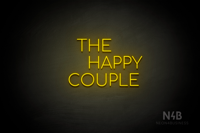 "THE HAPPY COUPLE" (Cooper font) - LED neon sign