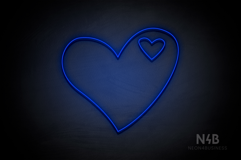 Tiny Heart Inside A Big Heart - LED neon sign