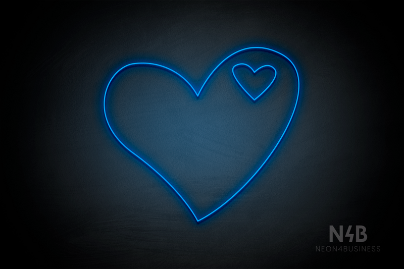 Tiny Heart Inside A Big Heart - LED neon sign