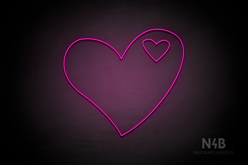 Tiny Heart Inside A Big Heart - LED neon sign