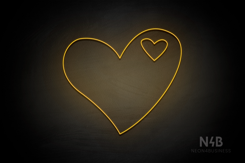 Tiny Heart Inside A Big Heart - LED neon sign