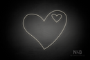 Tiny Heart Inside A Big Heart - LED neon sign
